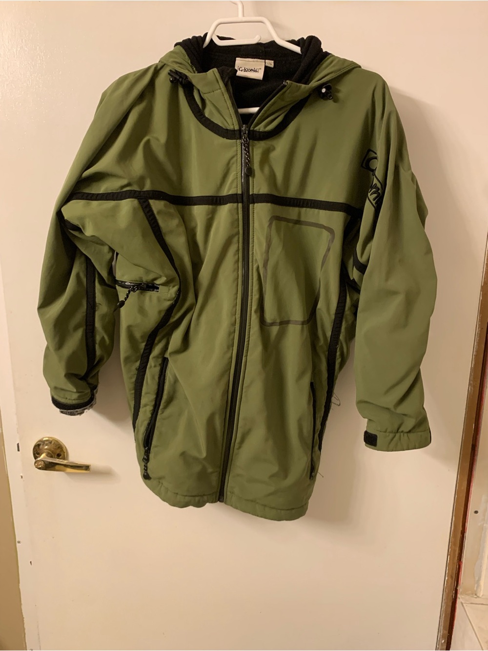 G Loomis Olive Green Hooded Performance Jacket with Black Trim